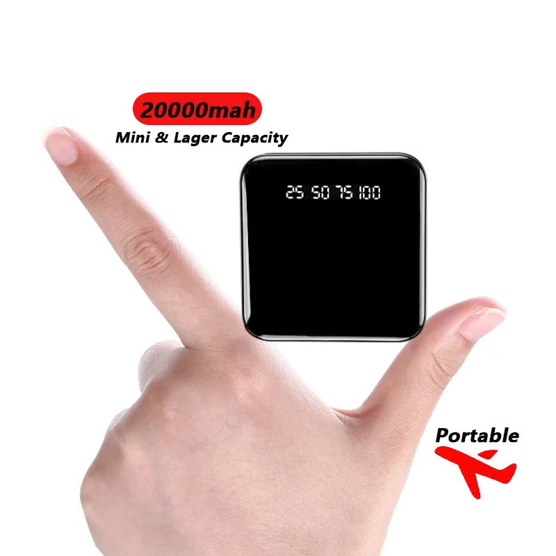 Бесплатная доставка 1 образец новый светодиодный мини-внешний аккумулятор OK внешний для быстрой зарядки 20000 мАч зарядное устройство мобильного телефона портативные внешние