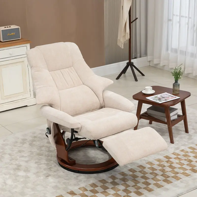eige fabric  extendable Power Living Room Sofa Recliner Chair With footstools