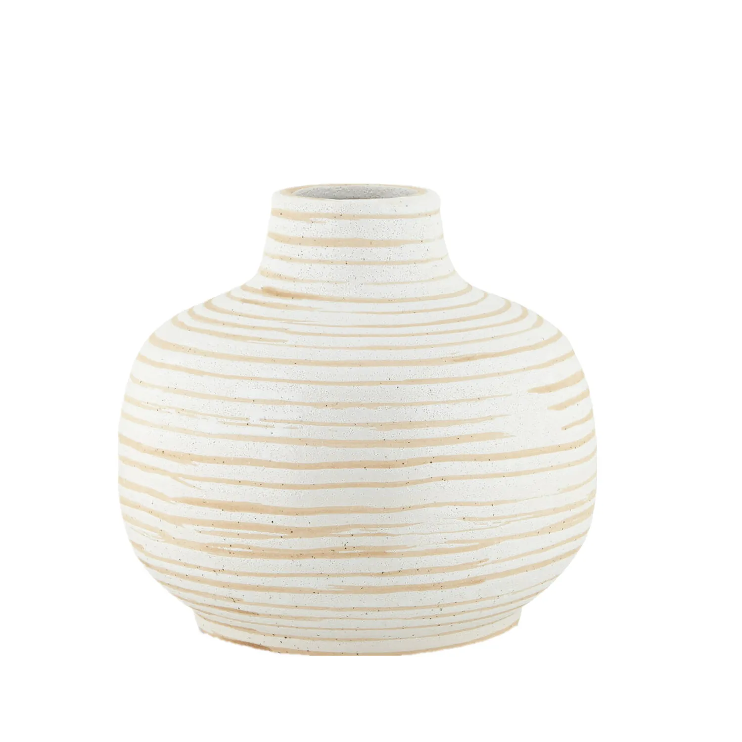 8 Inch Tabletop Decor White Ceramic Effect Vase Polyresin Flower Vase Home Decoration Clay Flower Pot