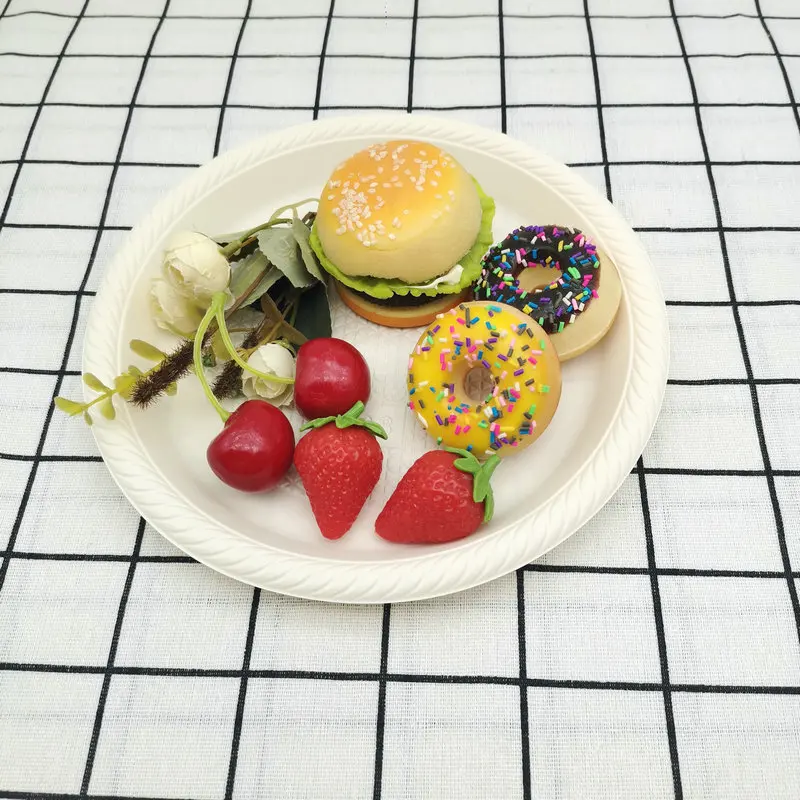 
8 inch Kitchenware Food Grade Eco Bio Tableware Disposable Corn Starch Plate 