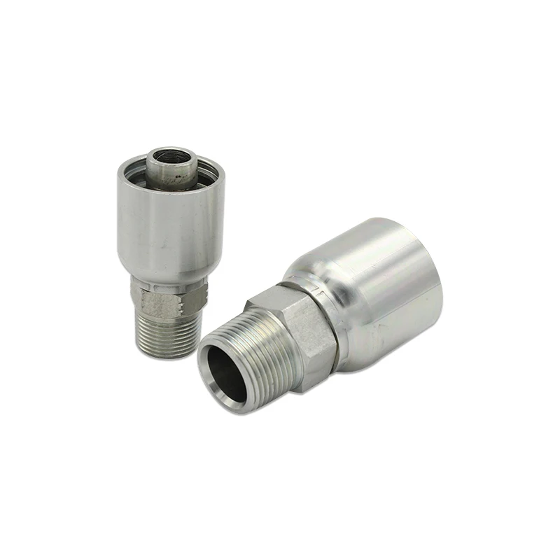 NPT 3/8 Male Crimp Pressing One Piece Hydraulic Hose Fittings