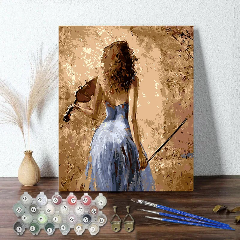 Custom Wall Art Canvas Digital Painting Figure Decoration Oil Painting By Numbers