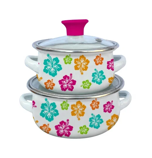 AVON Ollas De Peltre ENAMEL THICK QUALITY BELLY SOUP POT MINI SMALL SIZE PERIUK KECIL WITH HANDLE 12CM/14CM/16CM OLLAS DE PELTRE
