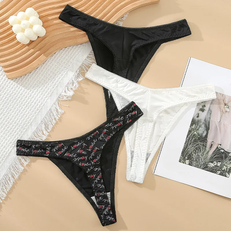 Ice Silk V Shape Women Sexy Panties Underwear Low Rise Hot Sexy Lady Thongs and G String