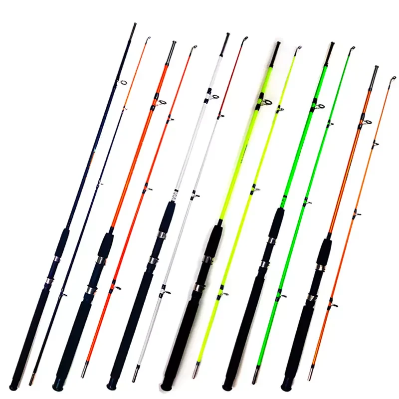 Stably catching big fish super light and hard Cross border page for fishing rod solid glass socket rod screw buckle 2 section