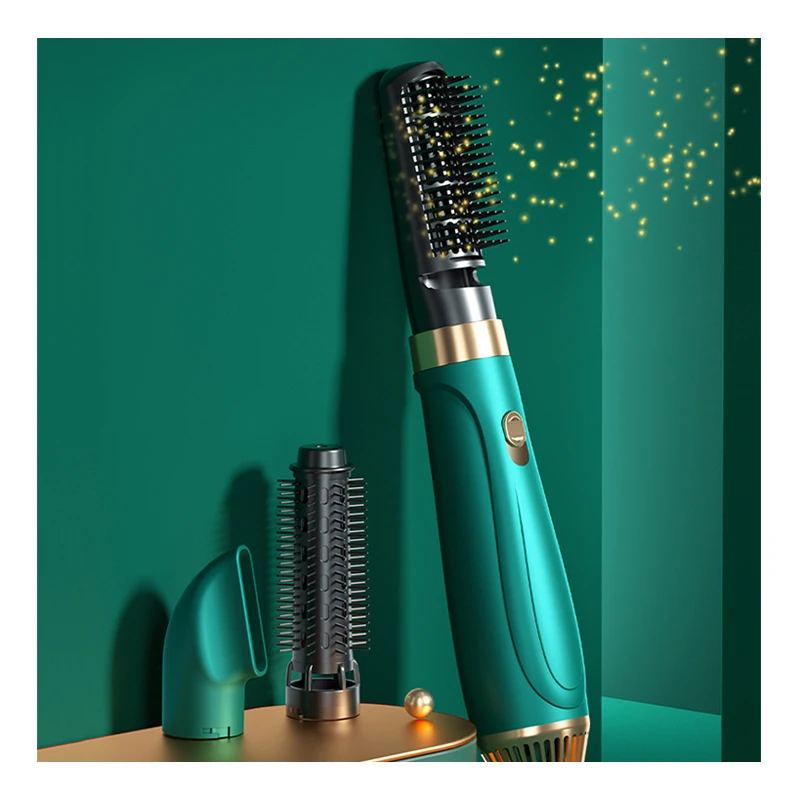 Best Selling 3 In 1 Styling Comb Rotate Hair Curling Iron 360 Degree Rotation Electric Straight Hair Dryer Brush