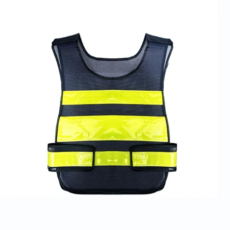 Outdoor road safety multipurpose black breathable belt reflective strip safty vest reflective
