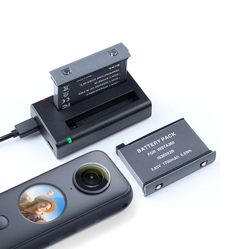 Hot Sales Panoramic Action Camera Dual Slots Usb Battery Charger Insta360 One X Action Camera Accessory