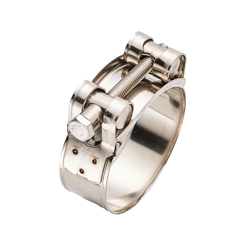 Low Price Sale  Large Diameter Galvanized steel single T-bolt hose clamp for hydraulic silicone hose