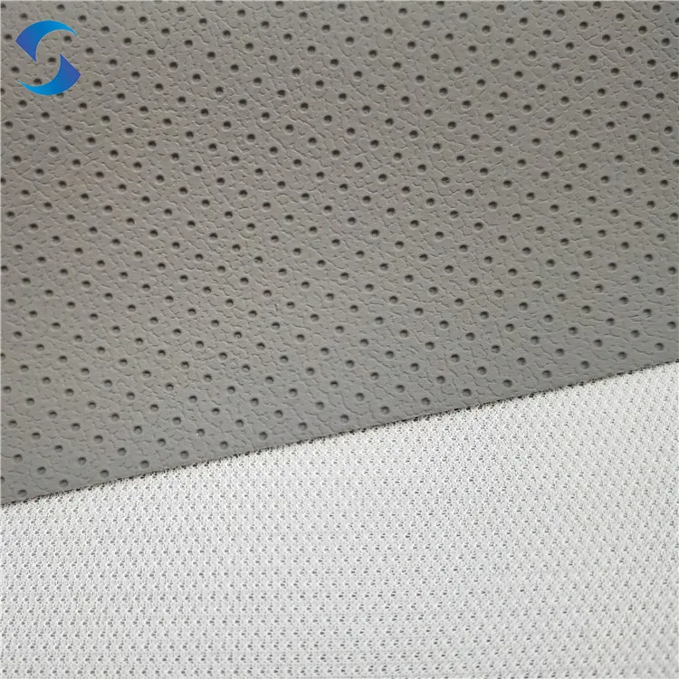 Sofa Synthetic Leather Materials Fabric Supplier PVC Car Interior Dot Pattern Faux for Seat