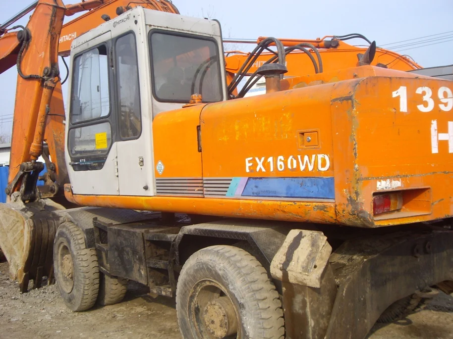 Good condition Japanese Used Wheel Excavator Hitachi EX160WD For Sale