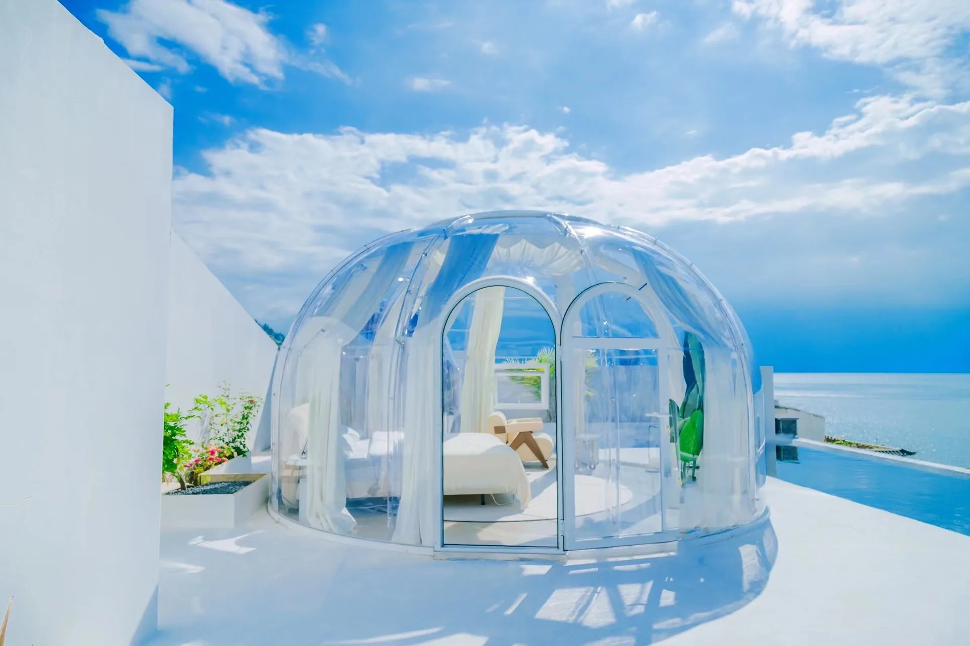 XZ-quality ETFE tensile film structure transparent shading roof cover architecture membrane material