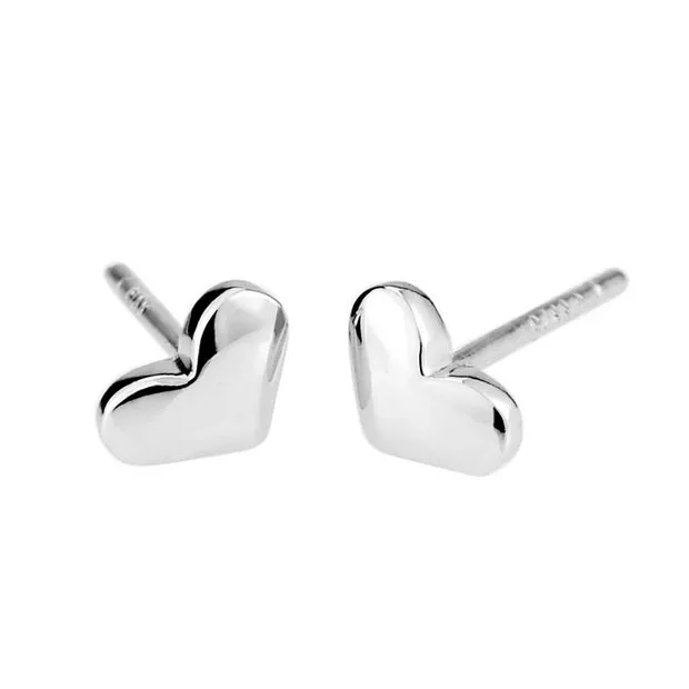 New Hot Fashion 925 Sterling Silver Heart Earrings for Women Girls Gift Fashion Statement Jewelry