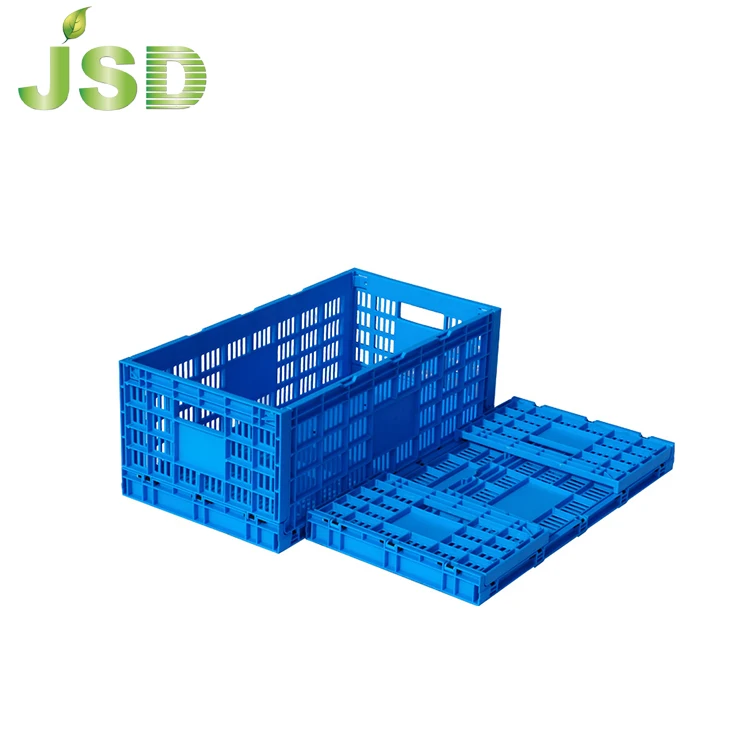 Pallet Packaging Storage Crates Wood Look Plastic Foldable Wooden Stackable Collapsible Hand Fruit Vegetable Pp Folding Mesh HZL