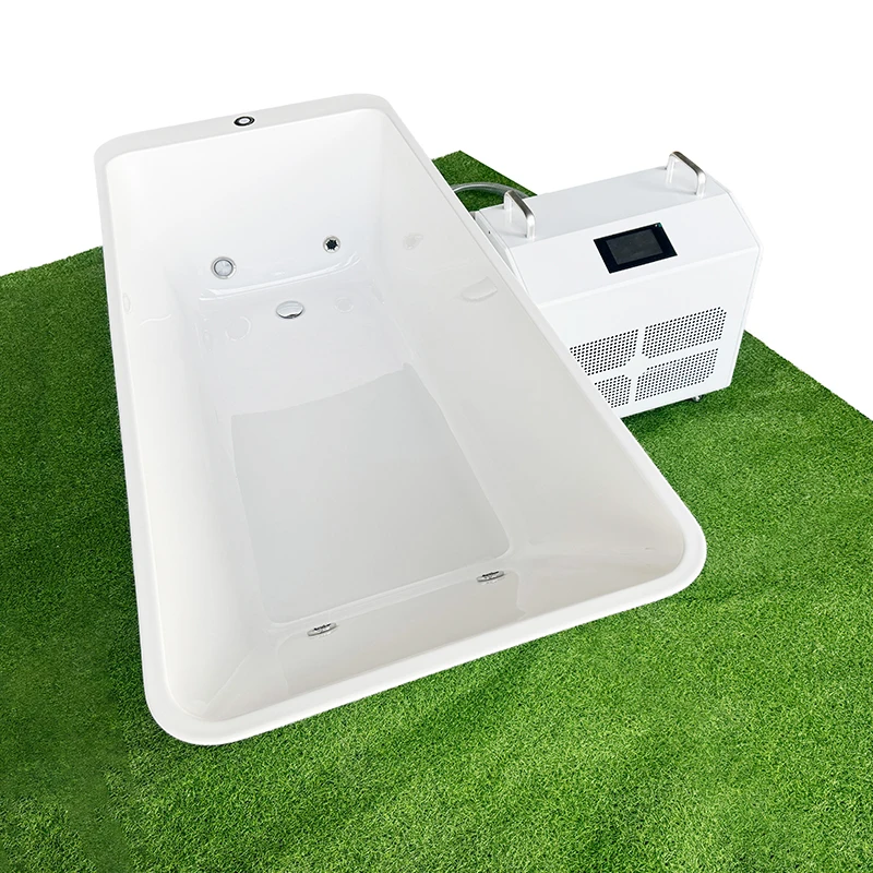Factory Sale Gym Athletes Recovery 1 Person Ice Bath Tub Acrylic Cold Plunge Tub With 2 Valves