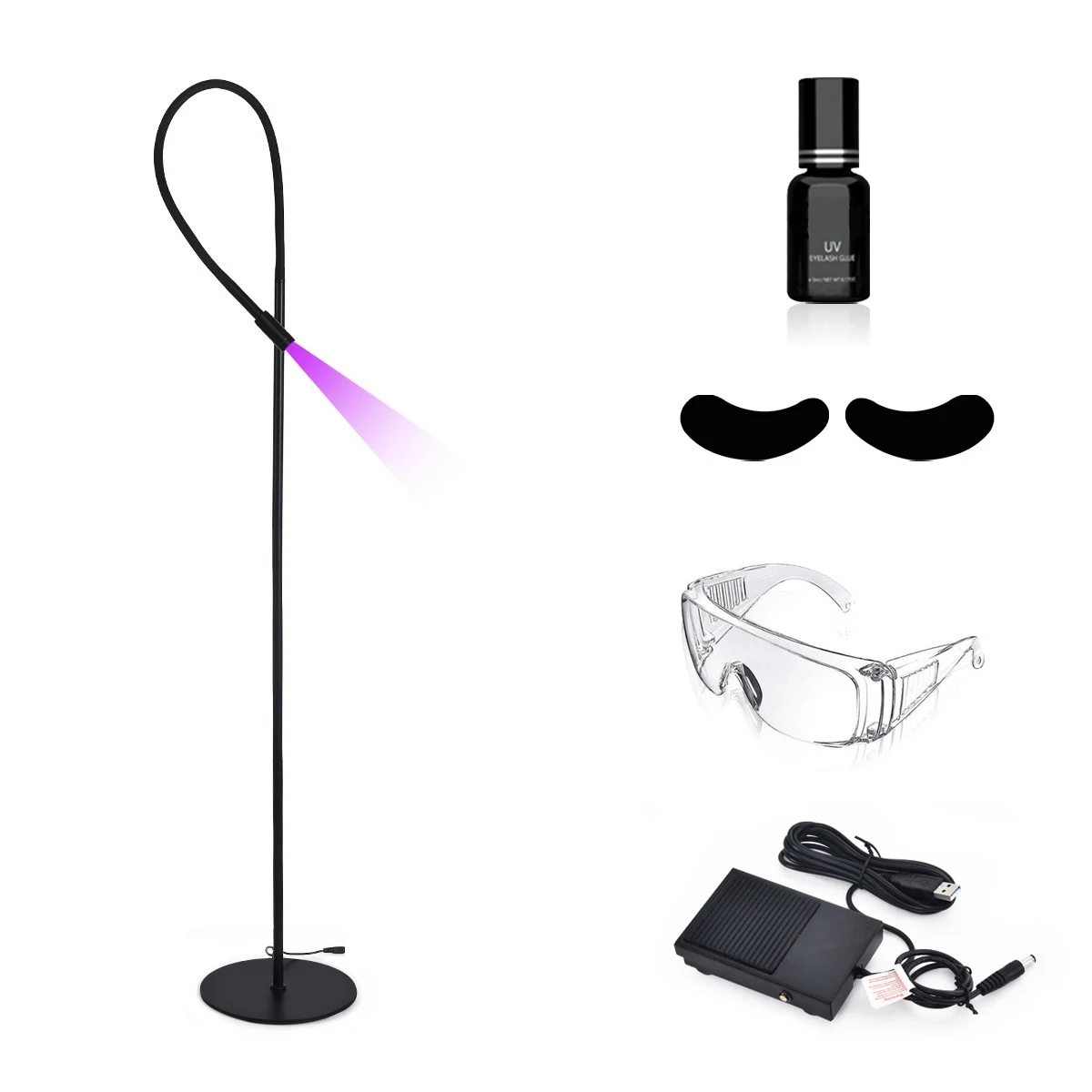 Wholesale UV Lash Lamp Fast Cure LED Lamp for Lash Adhesive Eyelash  Nail UV Gel Cure Machine Eyelash Extension Glue Ki