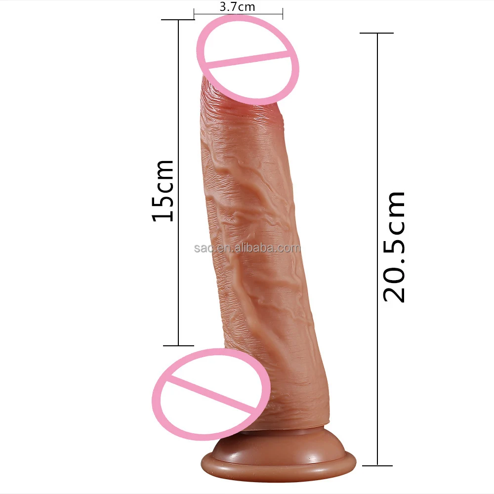 SacKnove Women Big Penis Sex Toy Masturbating Flexible Mushroom Head Rubber Blue Vein Real Skin Double Liquid Silicone Dildo
