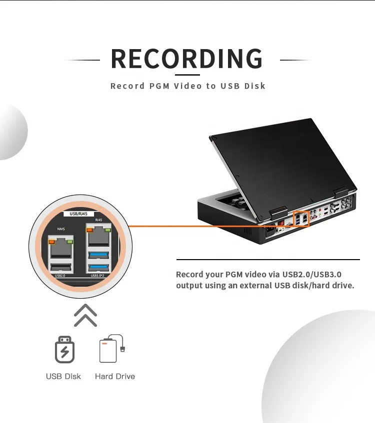 Oton Geek SE30M 8 Port Multiview HD/SDI Video streaming Switcher with PGM recording