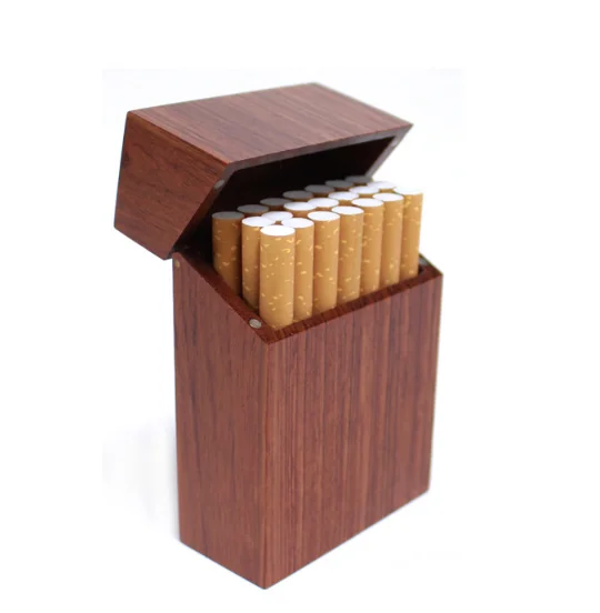 Wholesale handmade new designs cigarette case luxury cigarette case wood cigarette case