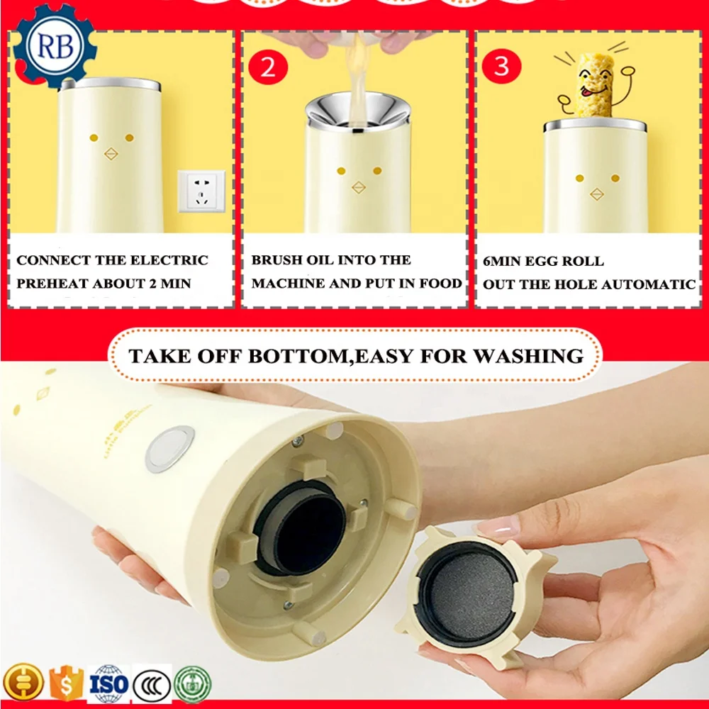 Egg Roll Machine Hot Dog Egg Roll Making Machine Mixed Engine Electric New Product 2020 Multifunctional Provided ISO 2 Egg RB
