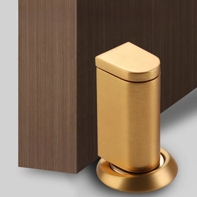 Wall Protector Square Floor Mounted Door Catch Invisible Magnetic Door Holder Stopper For Wooden Door