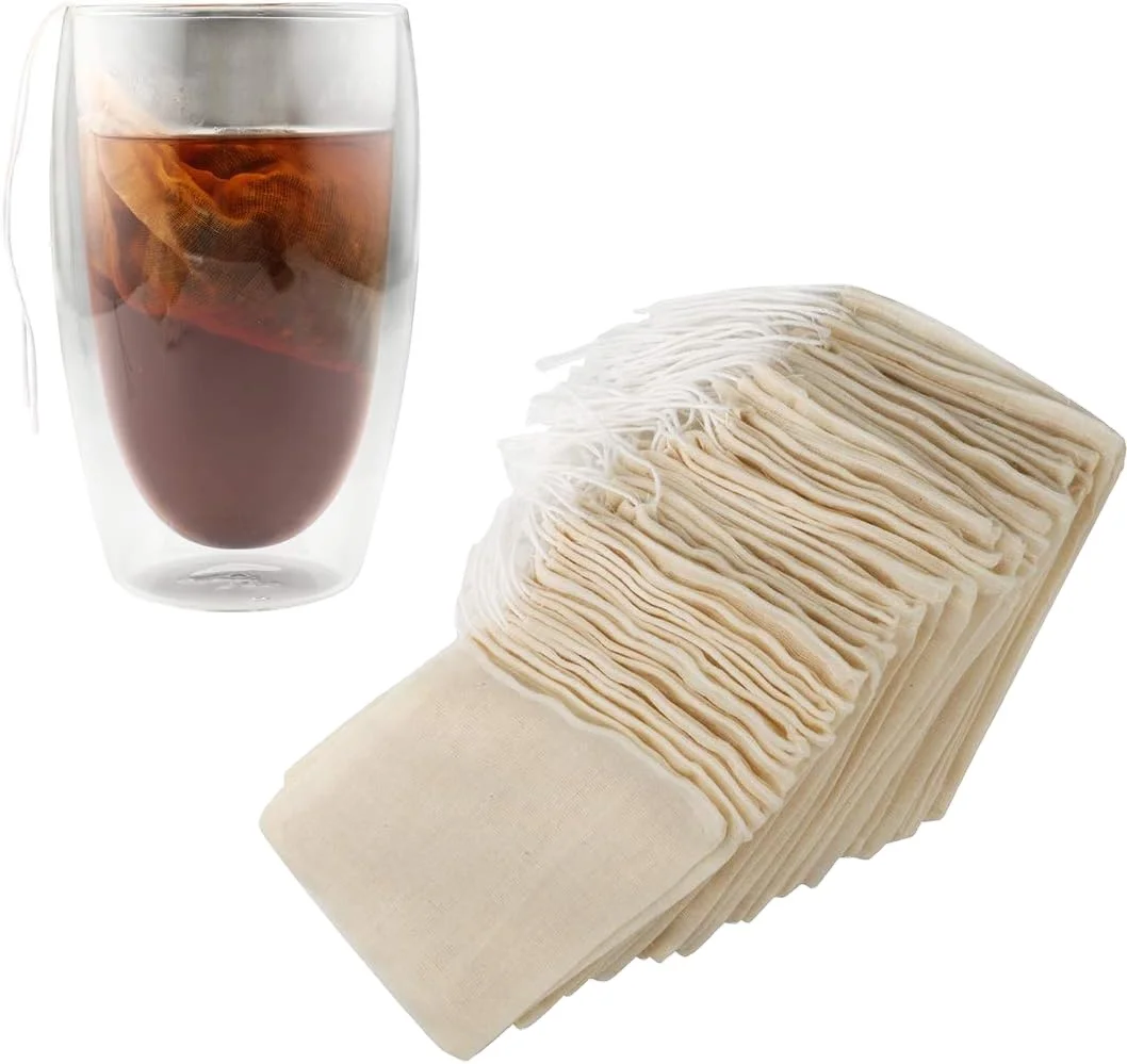 DSKI GOTS OEKO TEX BCI certificated promotion Recycling cotton tea bags