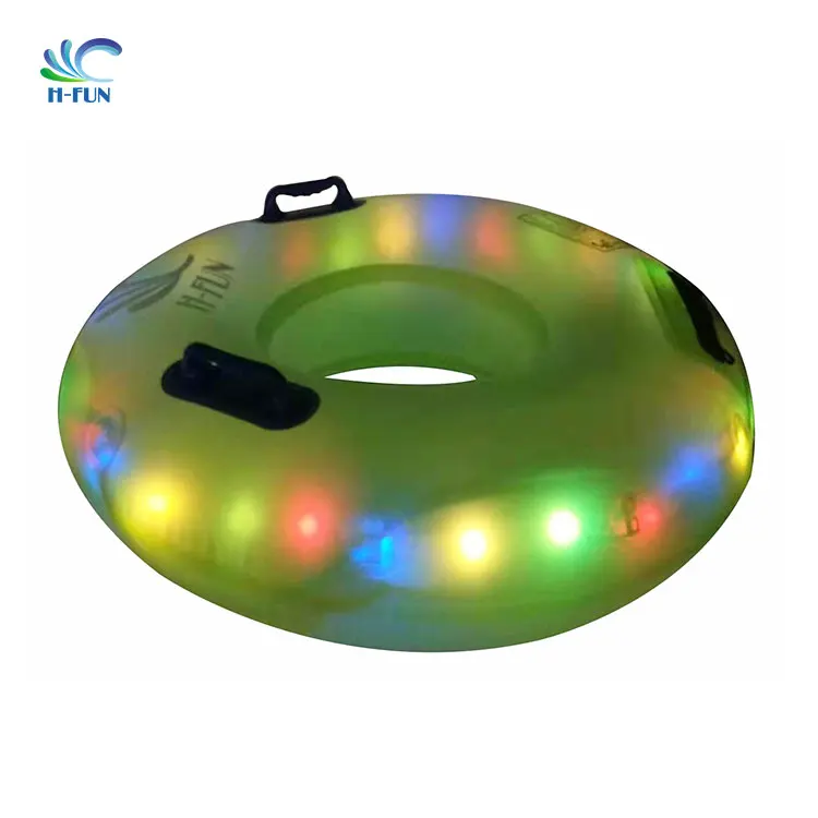 Float lazy river tubing water park tube with twingle light inflatable wave pool floater