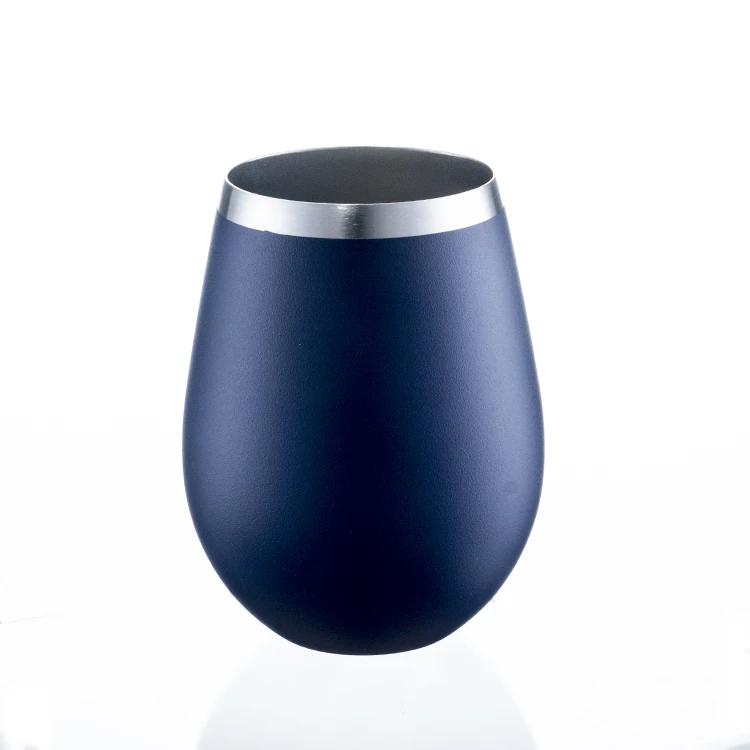 Hot Selling Single Wall Egg Shape Stainless Steel Wine Cup 18 oz Unbreakable Water Cups Coffee tumbler with straw whosale