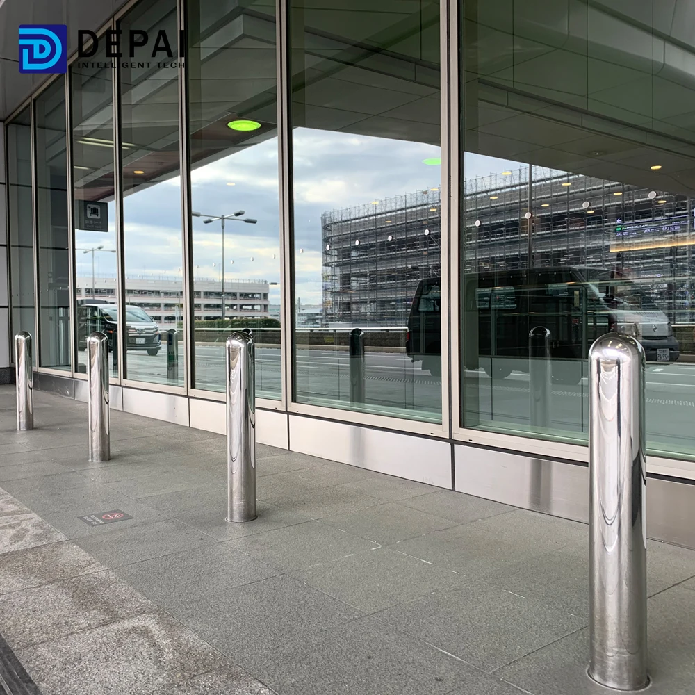 Car parking barrier retractable telescopic bollards