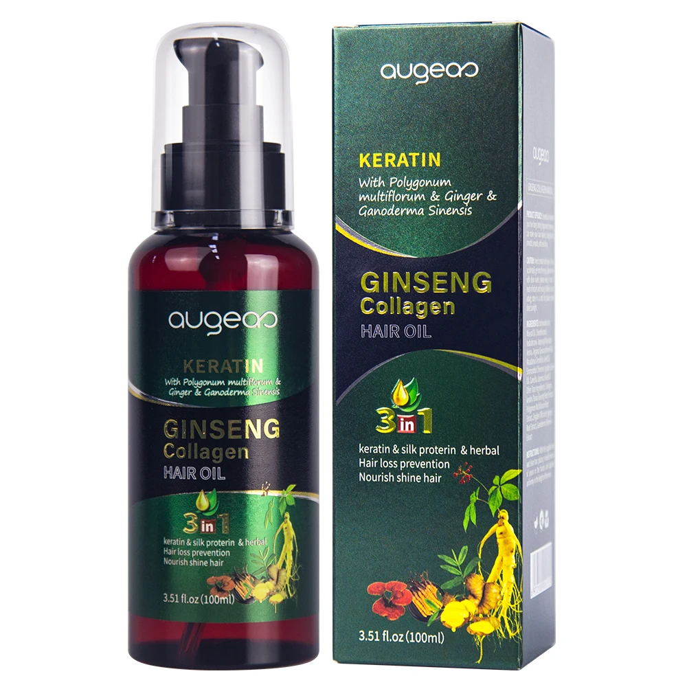 natural herbal good smell wholesale ginseng collagen hair essential oil