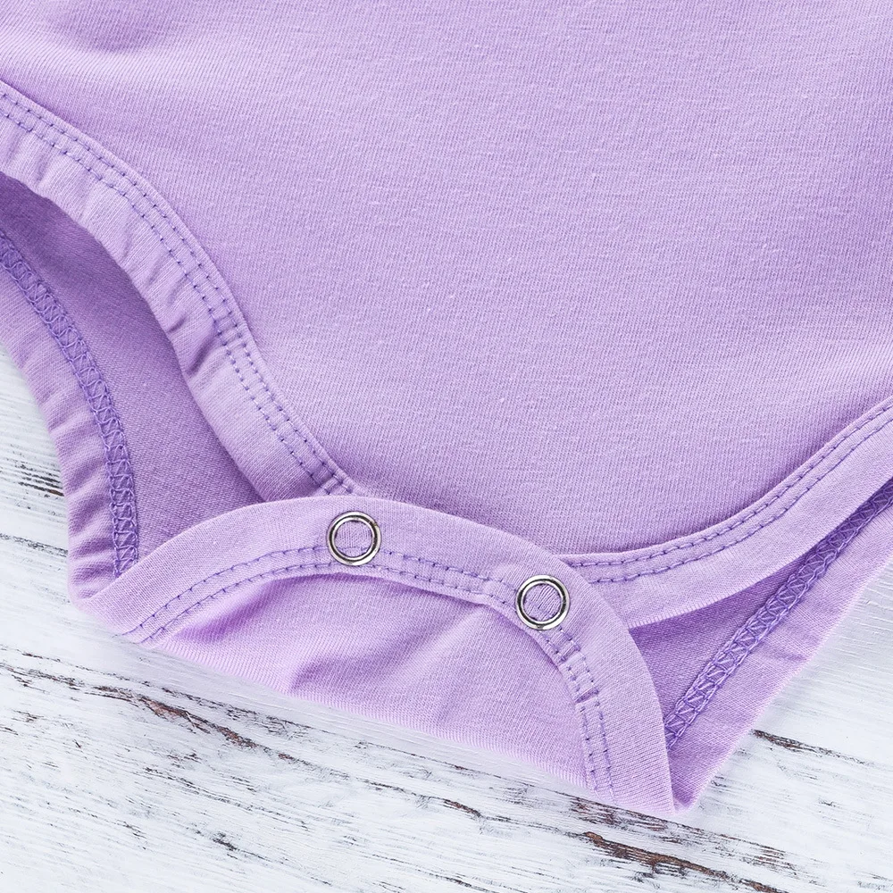 
Toddler short sleeve princess onesie with headband purple printed tutu dress baby romper 