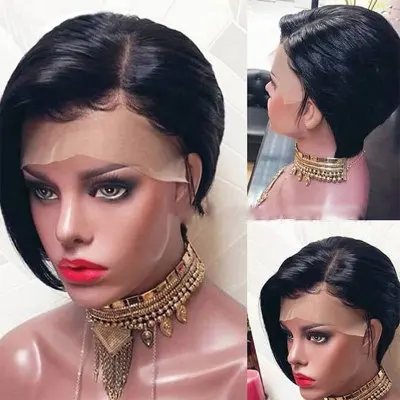 LSY Wholesale Lace Front Human Hair Wig 13x4 Short Pixie Wig