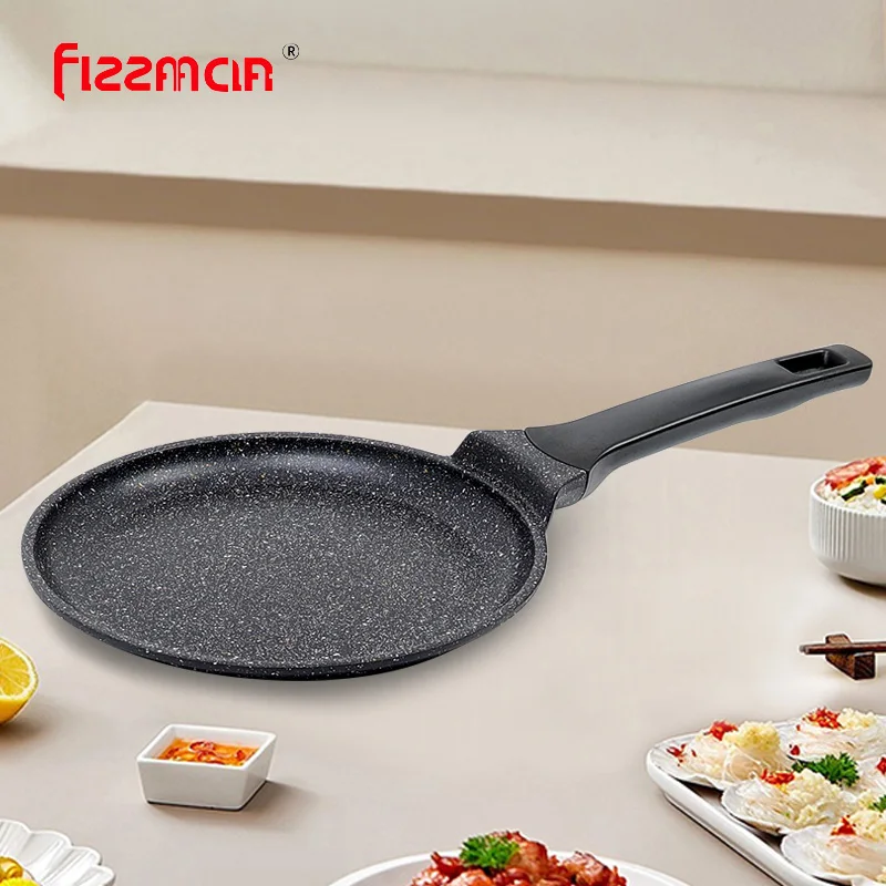 Pan for gas and induction cooking non stick crepe pizza pancake omelette gastronorm with heat-resistant handle china frying pan