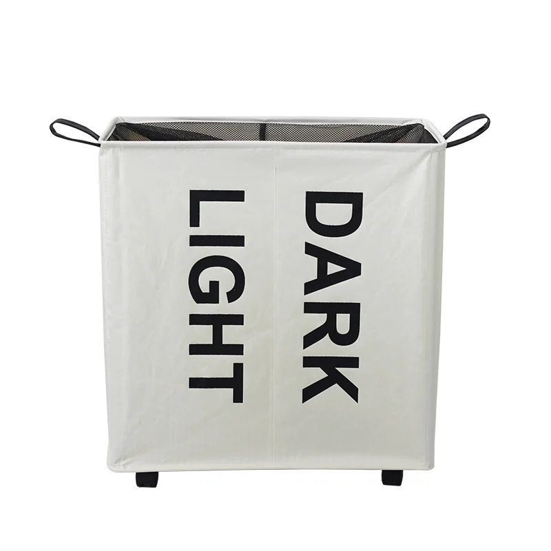 Wheeled Dirty Clothes Storage Basket Oxford Cloth Japanese Home Clothes Storage Dirty Clothes Bins