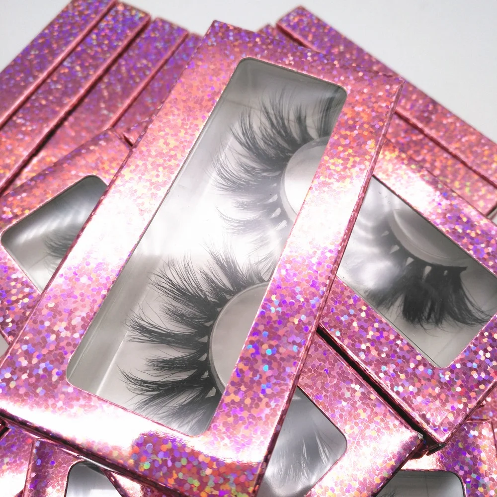 wholesale factory private label  with free package Custom Logo Human Hair Eyelashes Natural 3D 20mm 25 mm Mink Eyelashes
