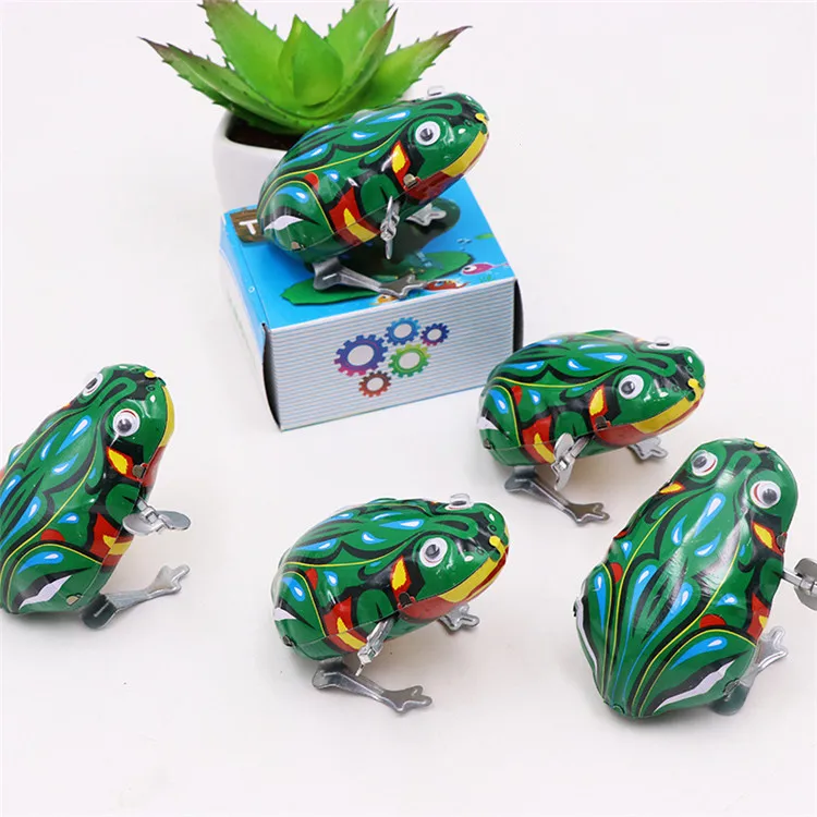 H-01 wholesale of tin frog clockwork toys