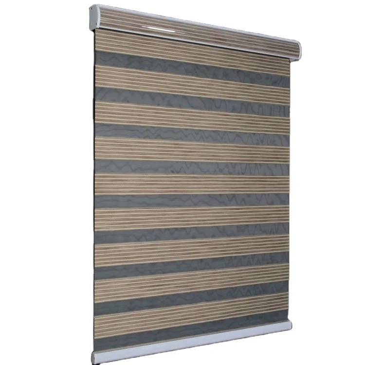 Home decor custom blackout modern zebra blinds for window customize size automatic roller shade manufacturer