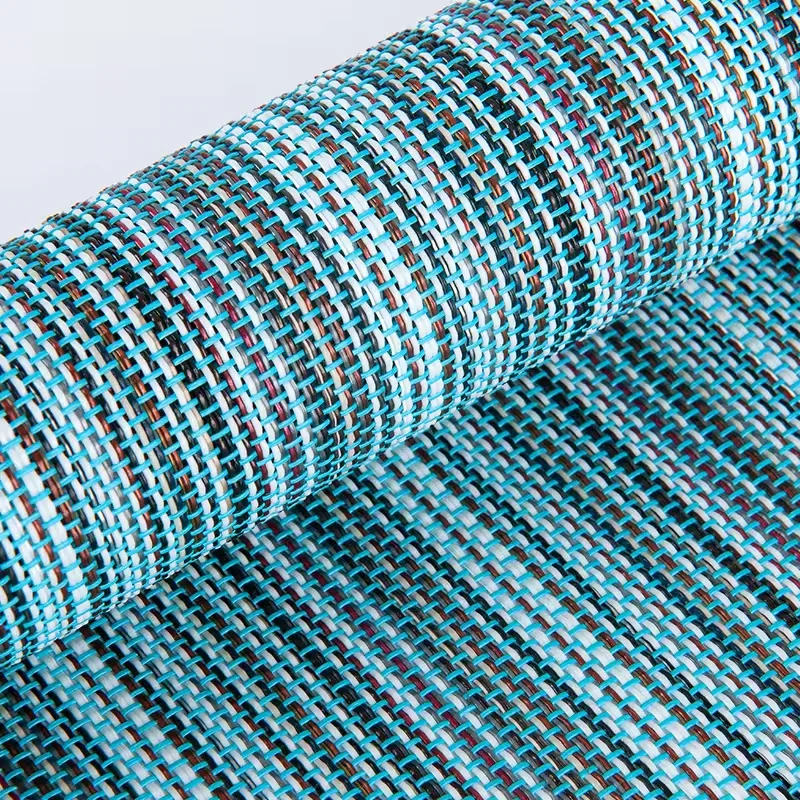 High Strength Anti-UV PVC Coated Polyester Teslin Mesh Fabric For Beach Chair Outdoor Furniture