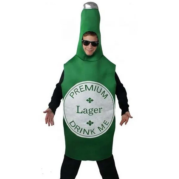 Factory Beer Bottle Costume carnival party adult Costume Good ventilation costume