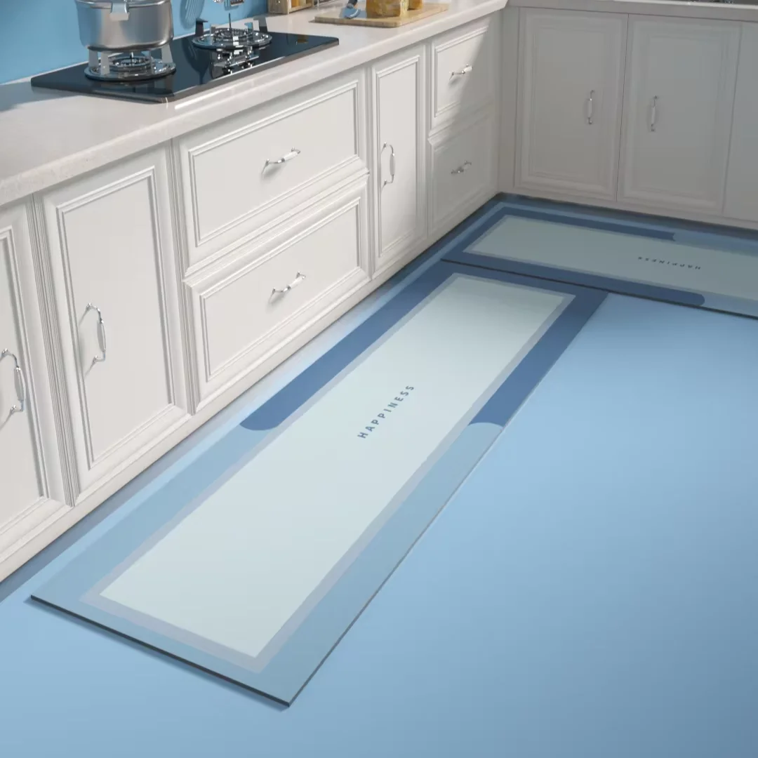 SHENGDE Anti Fatigue Floor Waterproof Foot Rubber Kitchen Stone Drying Floor Mat Non Slip Diatom Mud Kitchen Mat