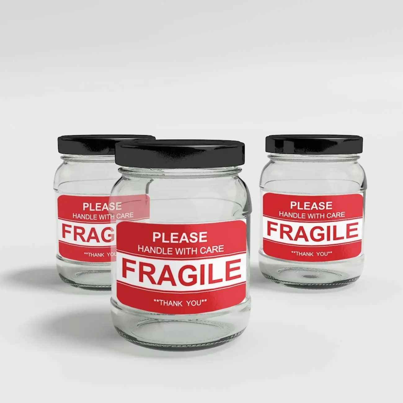 Custom Printed Warning Fragile Tape Adhesive Please Handle with Care Fragile Thank You Warning Packing/Shipping Labels