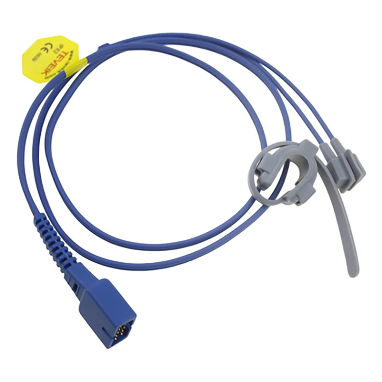 TEVEIK 3ft adult silicone finger soft tip reusable compatible spo2 sensor cable for Nellcor oximax DB 9pin NPB75 NPB40