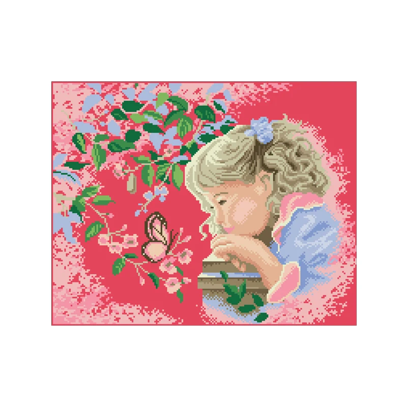 Thread For Hand Embroidery Embroidery Cross Stitch Set Gold Square Vase Home Decor