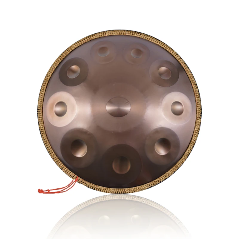Musical Instrument hand pan drum 9 note Tongue Handpan Drum 22 inches Steel Hand Drum with Soft Hand Pan Bag