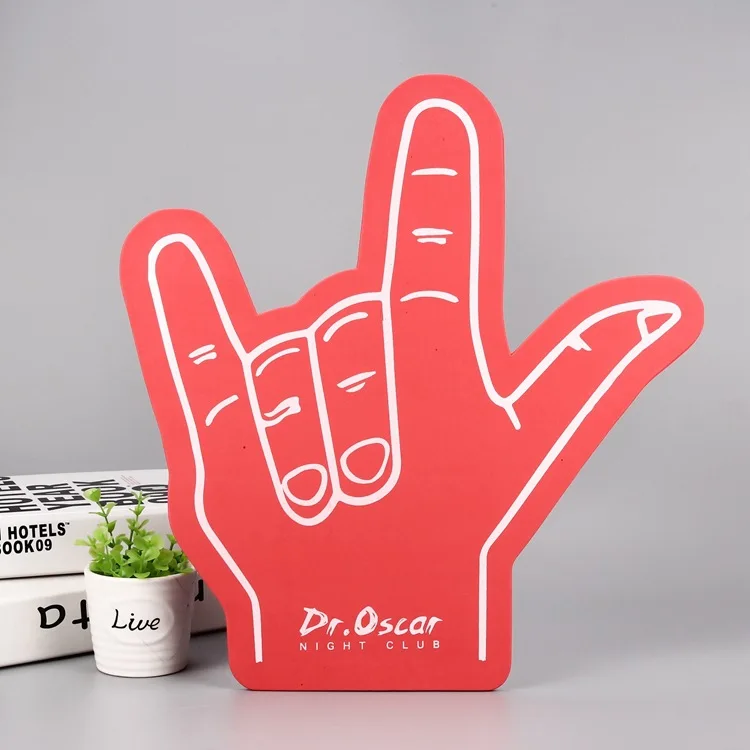 Customized EVA Foam Cheerleading Palm Noisemaker Cheering Props Gloves Foam Finger Sleeve Clapping Hands