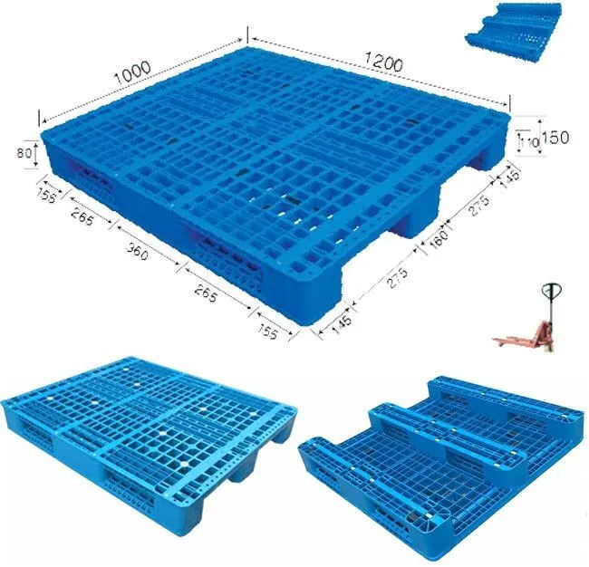 Euro Single Face HDPE Warehouse Flat Heavy Duty Deck Solid Mesh 1200 X 1000mm Plastic Pallet Manufacturer