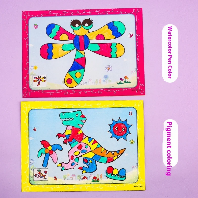 New Handmade DIY Water Painting Book Sets Cartoon Drawing Toys Paper Graffiti Painting Kits