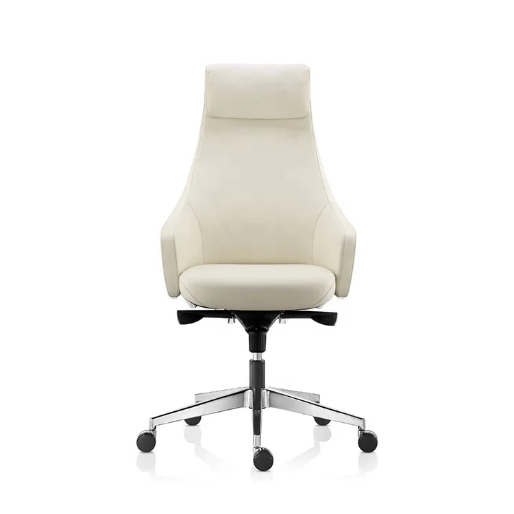 Modern brown PU leather high back ergonomic back support executive office chair