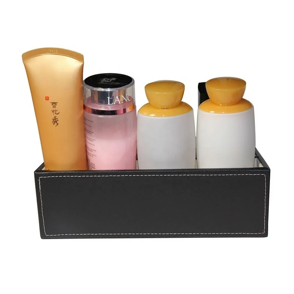 LG8108 Multi-purpose PU Leather Desk Cosmetics Storage Case  Sundries Organizer Remote Control Holder