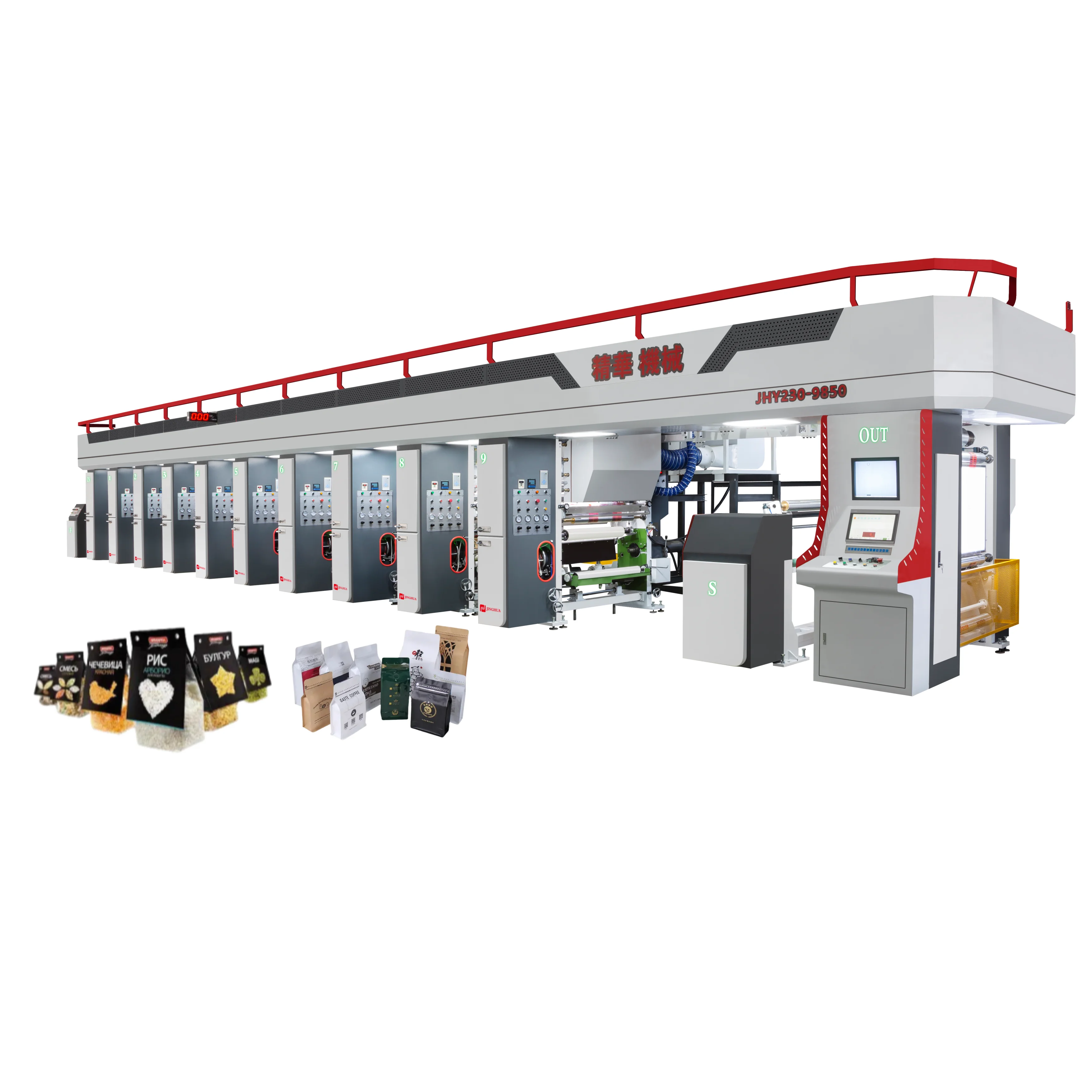 220m/Min Seven Motor System Machine Automatic Color Register Gravure Printing Machine